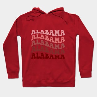 University of Alabama retro wave font Hoodie